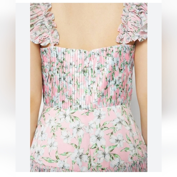 Nwt Amur Grady combo pleated dress size 4 - Picture 7 of 17